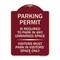 Signmission Parking Permit Is Required to Park in ANY Unmarked Space Visitors Must Park in Visito, BU-1824-23400 A-DES-BU-1824-23400 - alternate 1